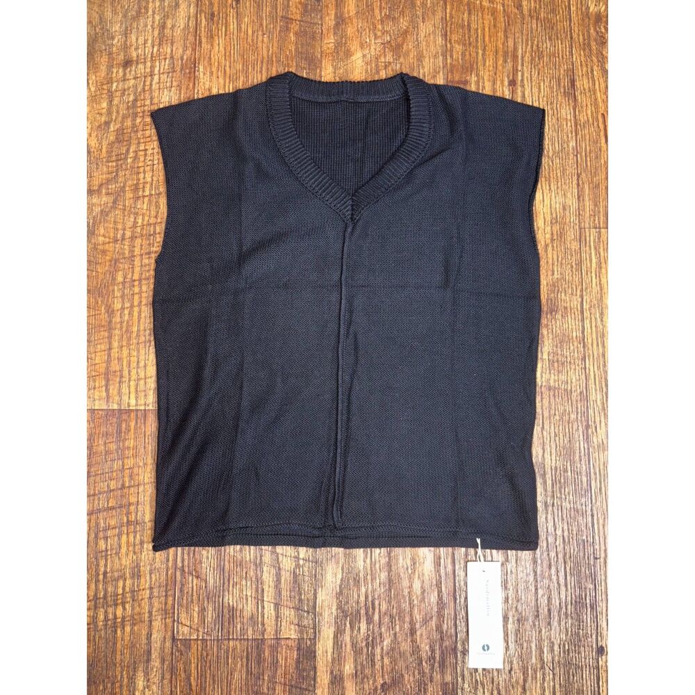 Saodimallsu Women's Oversized V Neck Sleeveless Sweater Size S NWT